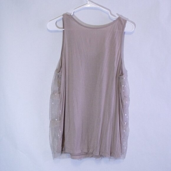 Ann Taylor Loft Tan Blush Sequin Top - Picture 4 of 6